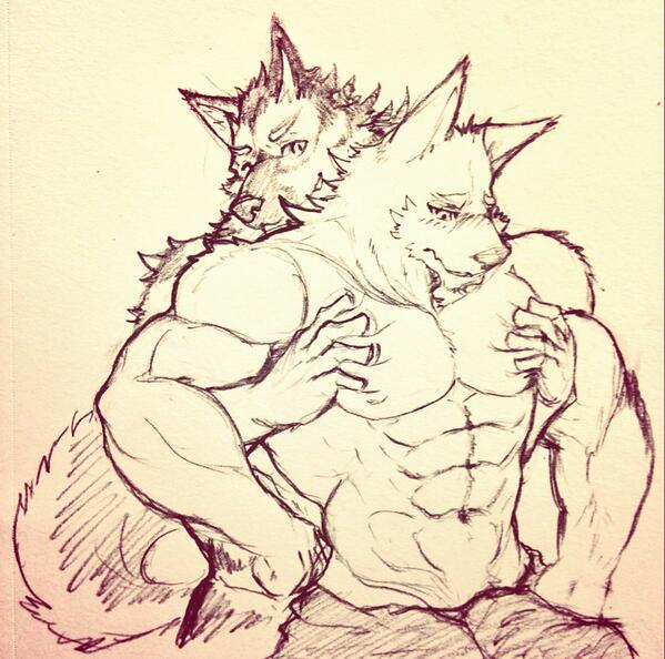2boys, animal_ears, animal_tail, character, fur, hug, kemono, kemonobito