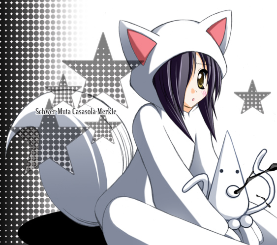 animal_ears, black_hair, cat_ears, cat_suit, ink, pajamas, pocket, rosenkreuzstilette