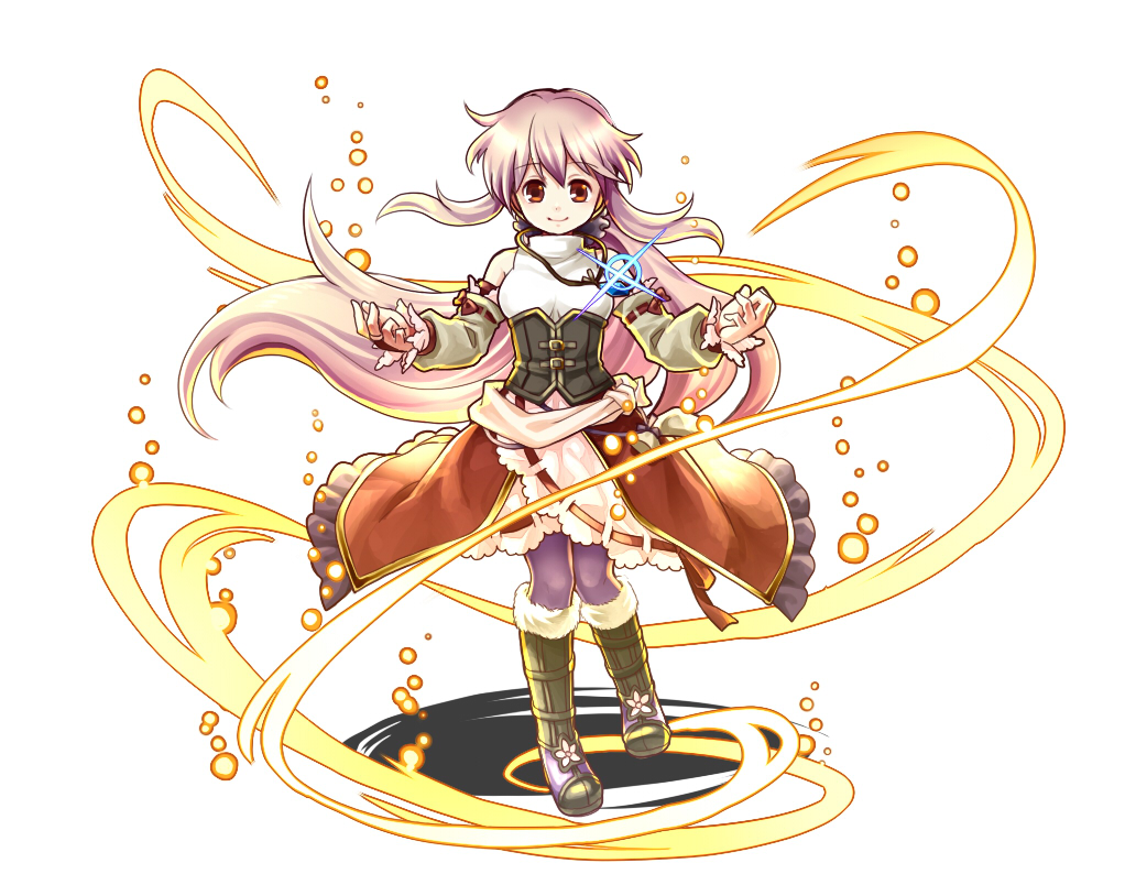 1girl, boots, corset, detached_sleeves, glint, gradient_hair, jewelry, long_hair