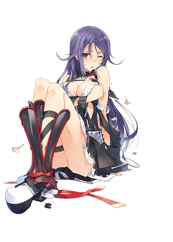 1girl, blue_hair, brown_eyes, covering, covering_breasts, hair_ornament, kumamoto_(shirohime_quest), long_hair