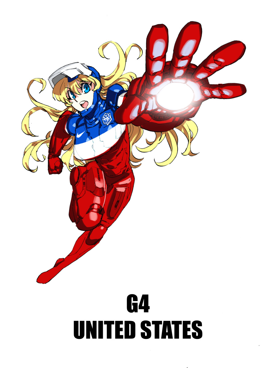 1girl, 2014_fifa_world_cup, absurdres, america, blonde_hair, blue_eyes, daibajoujisan, highres