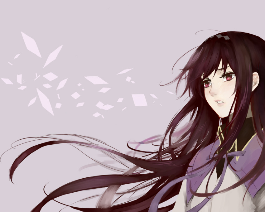 1girl, akemi_homura, black_hair, hairband, jao_(artofjao), long_hair, magical_girl, mahou_shoujo_madoka_magica