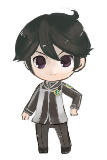 black_hair, chibi, male, masaki_natsume, purple_eyes, seki_rei_shiroe, toward_the_terra, uniform