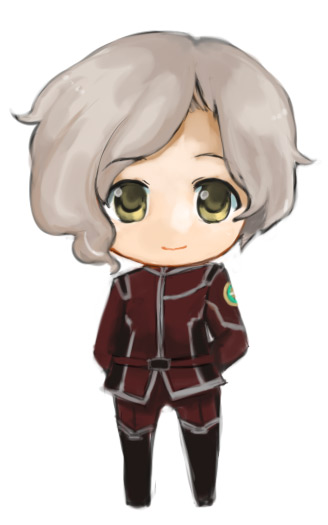chibi, jonah_matsuka, male, masaki_natsume, standing, toward_the_terra, uniform, white_hair