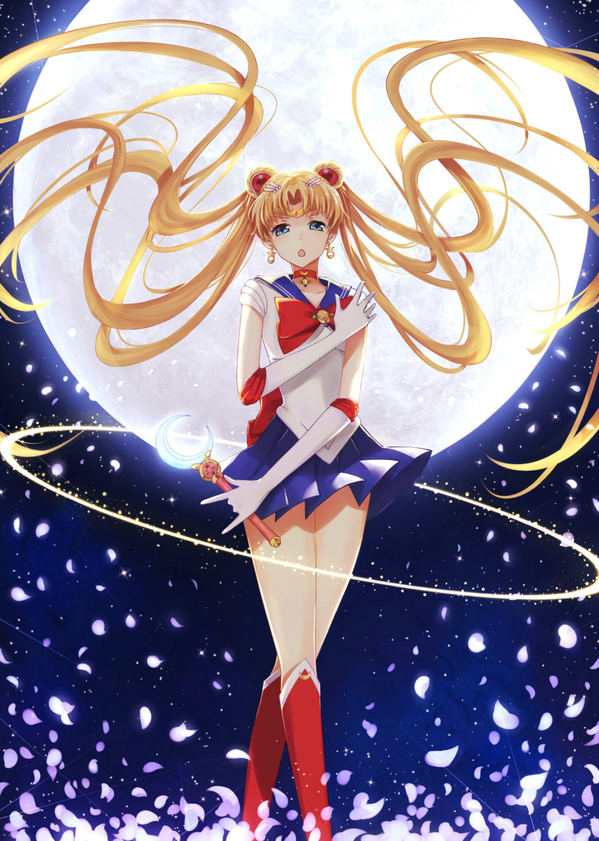 1girl, baton, bishoujo_senshi_sailor_moon, bishoujo_senshi_sailor_moon_crystal, blonde_hair, blue_eyes, bow, brooch