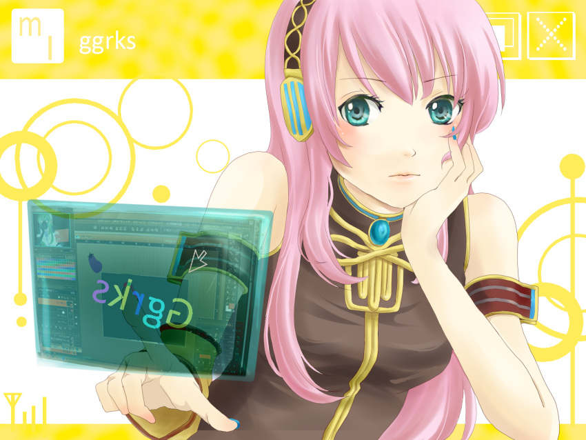 bad_id, ggrks_(vocaloid), highres, ice_9_kingdom, megurine_luka, pink_hair, vocaloid
