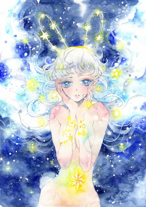 1girl, animal_ears, blue_eyes, bunny_tail, hands_on_own_cheeks, hands_on_own_face, mukaida_kaoru, original