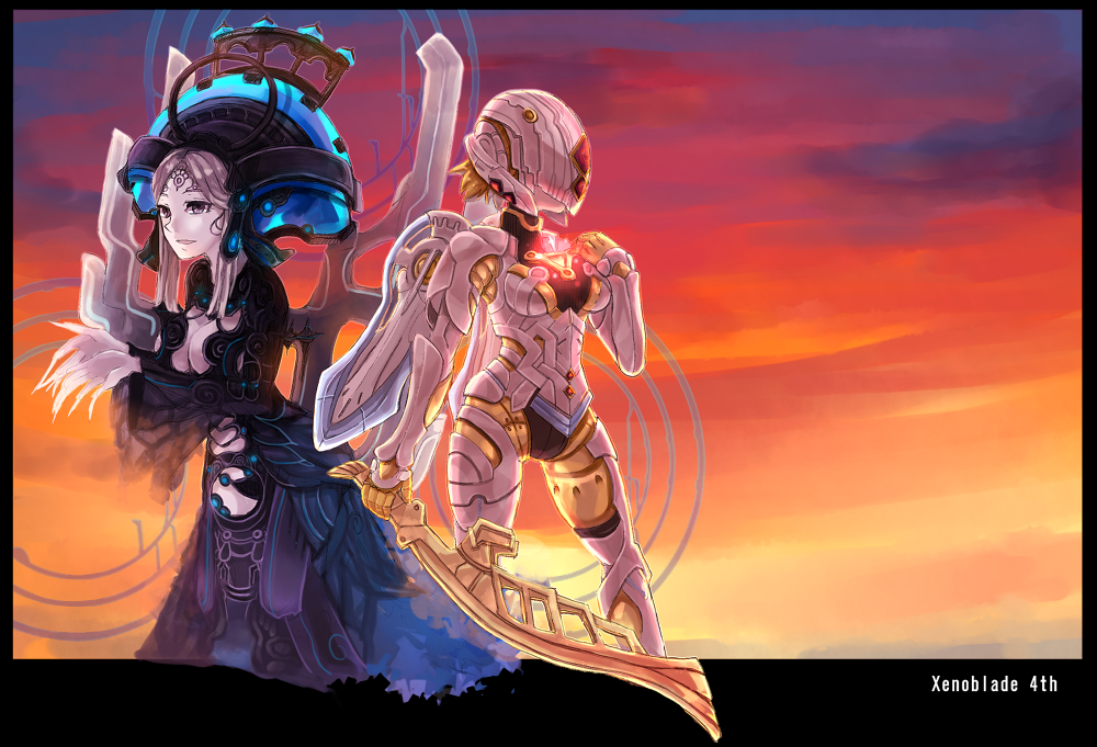 2girls, blonde_hair, cyborg, fiorun, maenas, multiple_girls, shino_haruto, spoilers