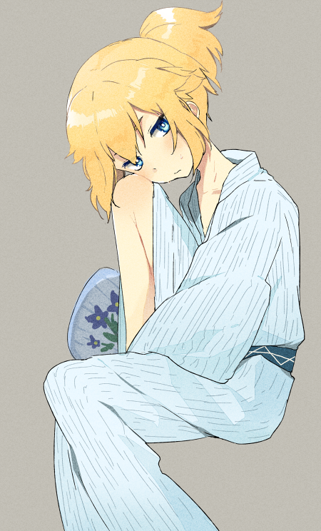 1boy, blonde_hair, blue_eyes, danball_senki, danball_senki_wars, eka_eri, hoshihara_hikaru, japanese_clothes