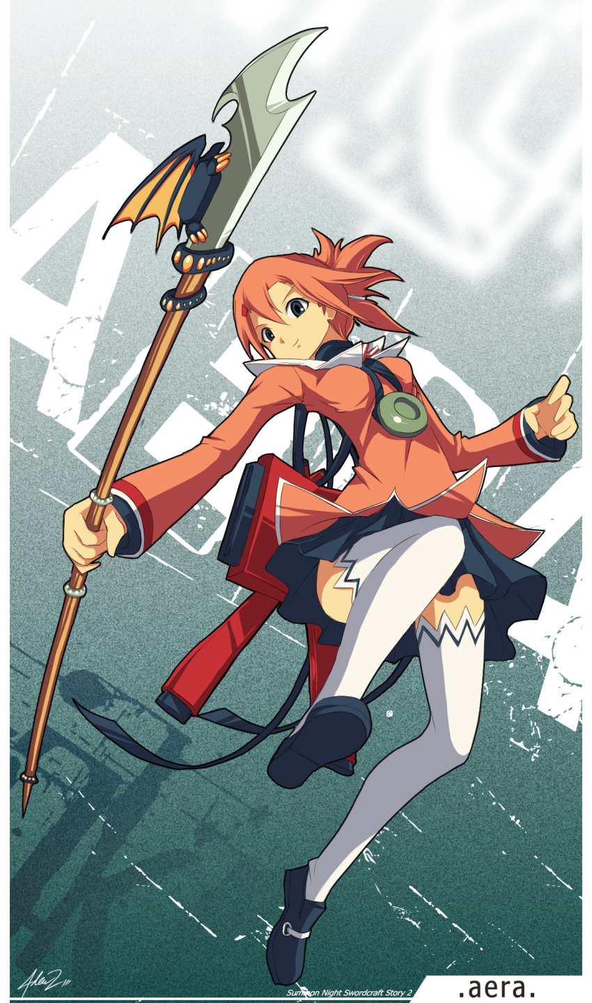 >:), air_colthearts, black_eyes, highres, holding, looking_at_viewer, mystic-san, pleated_skirt
