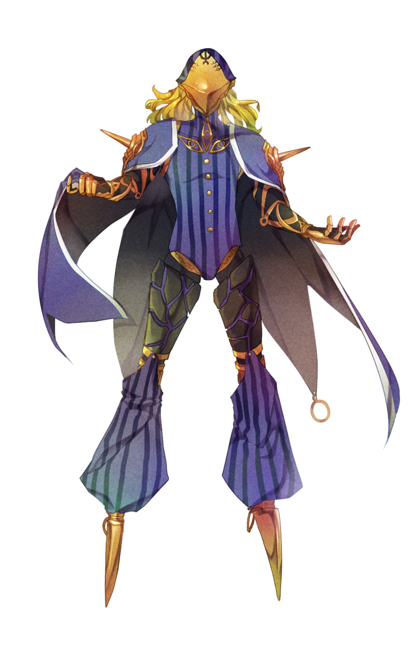 1boy, armor, blonde_hair, cape, caster_of_black, fate/apocrypha, fate_(series), heru_(goldprin)