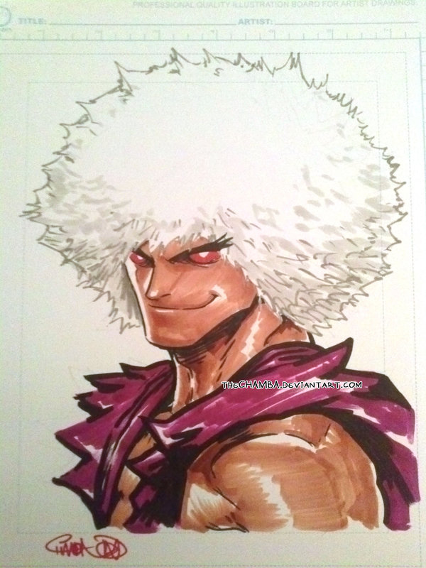 1boy, afro, dark_persona, dark_skin, dougi, eyebrows, face, jeffrey_cruz