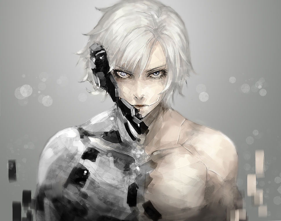 1boy, ash_(artist), cyborg, dual_persona, grey_eyes, metal_gear_(series), metal_gear_solid_4, raiden