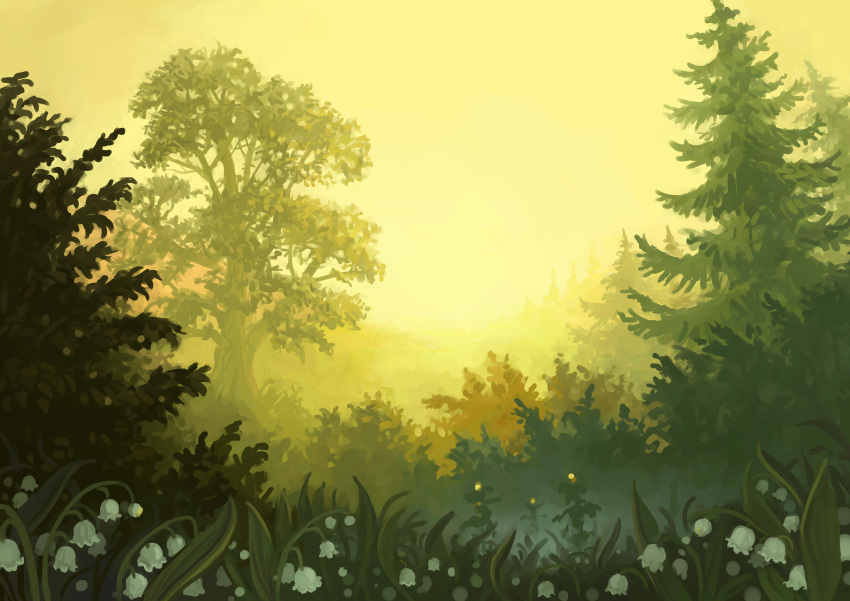 absurdres, bush, flower, grass, green, highres, nameless_hill, nature
