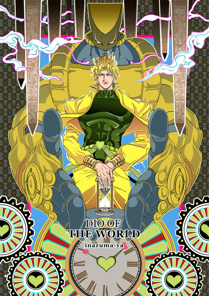 2boys, blonde_hair, dio_brando, heart, jojo_no_kimyou_na_bouken, makabe, multiple_boys, obelisk