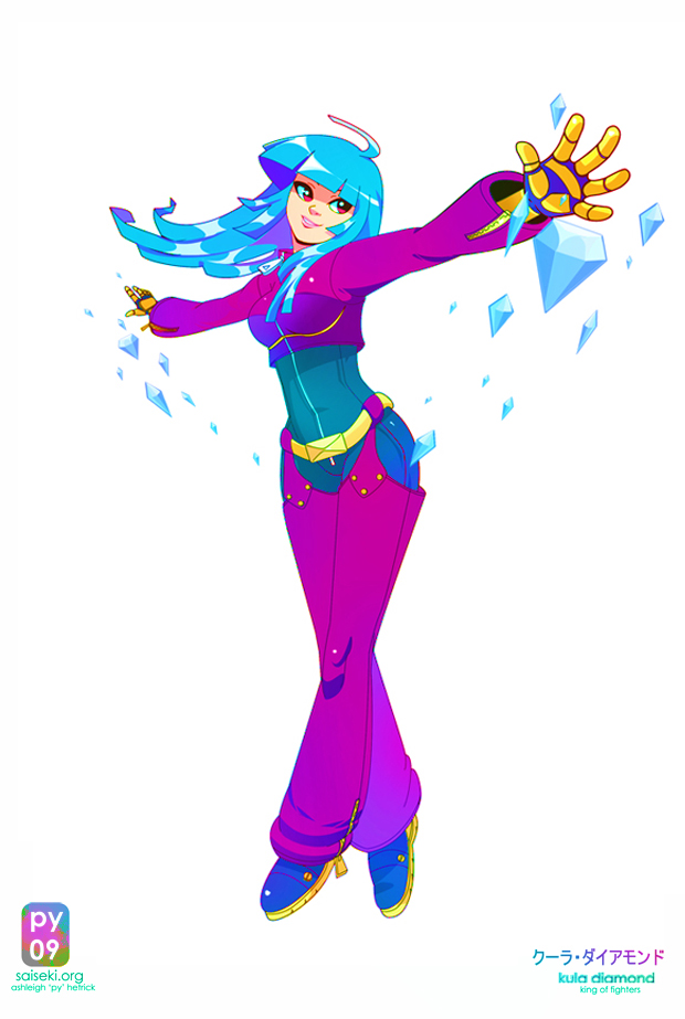 1girl, ahoge, ashleigh_hetrick, bangs, blue_hair, blunt_bangs, bodysuit, boots