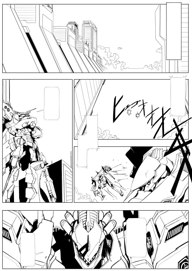armored_core, armored_core:_for_answer, buildings, gun, hijiri, line_ark, mecha, monochrome