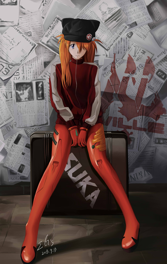 1girl, animal_hat, blue_eyes, cat_hat, character_name, hair_over_one_eye, hat, long_hair