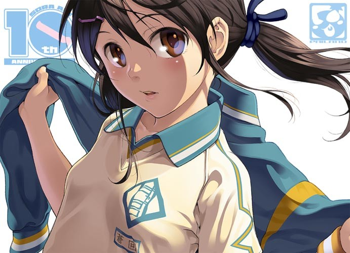 1girl, :o, animated, animated_png, aoi_sora_(pairan), arms_up, artist_name, blinking