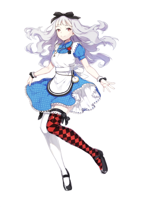 1girl, _hair, apron, dress, floating_hair, full_body, idolmaster, jewelry
