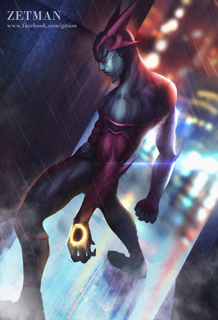 1boy, artist_name, blurry_background, city, city_lights, facebook_username, full_body, glowing