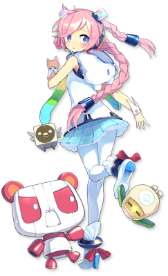 :o, angry, anklet, bear, bear_hood, bird, blue_eyes, blush, bow, braid, closed_eyes, cuffs, digital_media_player, dog, dress, flapping, flying, hair_ornament, high_heels, hood, hoodie_vest, ipod, jasmine_kenkyuuin, jewelry, long_hair, looking_back, lowres, morio_shishou, multicolored_eyes, open_mouth, panda, pink_hair, rana_(vocaloid), robot, ruffled_skirt, running, saachan, scarf, shindo_kamichi, thigh-highs, twin_braids, twintails, vocaloid, white_legwear