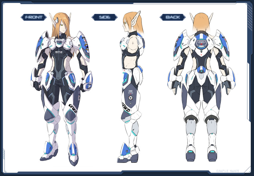 armor, blonde_hair, concept_art, hunewm, long_hair, male, phantasy_star, phantasy_star_online_2
