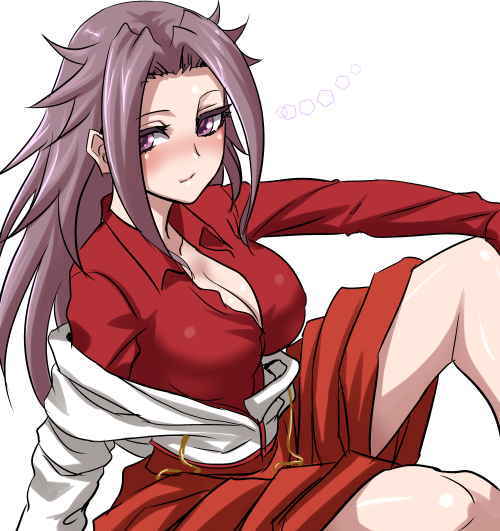 1girl, blush, breasts, cleavage, jun'you_(kantai_collection), kantai_collection, long_hair, minarai_zouhyou