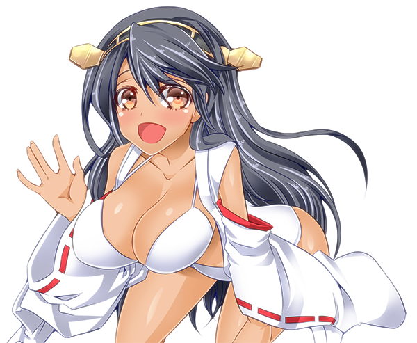 1girl, bikini, black_hair, breasts, brown_eyes, cleavage, detached_sleeves, hairband