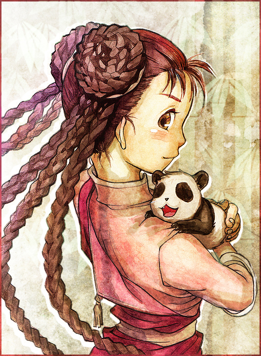 1girl, braid, brown_eyes, brown_hair, fullmetal_alchemist, long_hair, looking_back, may_chang