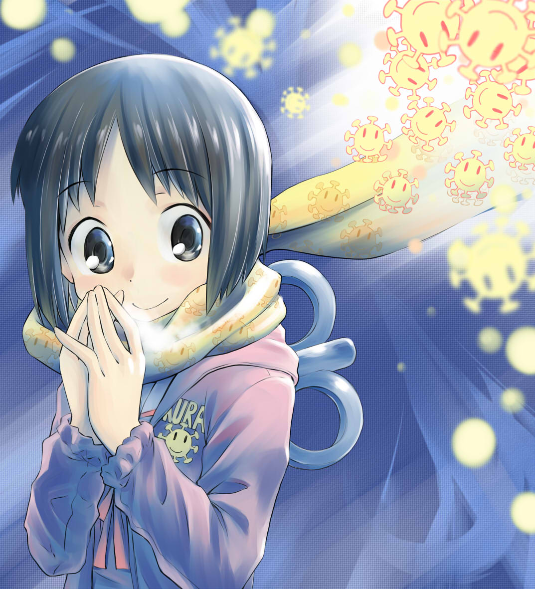 1girl, black_eyes, black_hair, kamakura_(nichijou), naruse, nichijou, shinonome_nano, short_hair