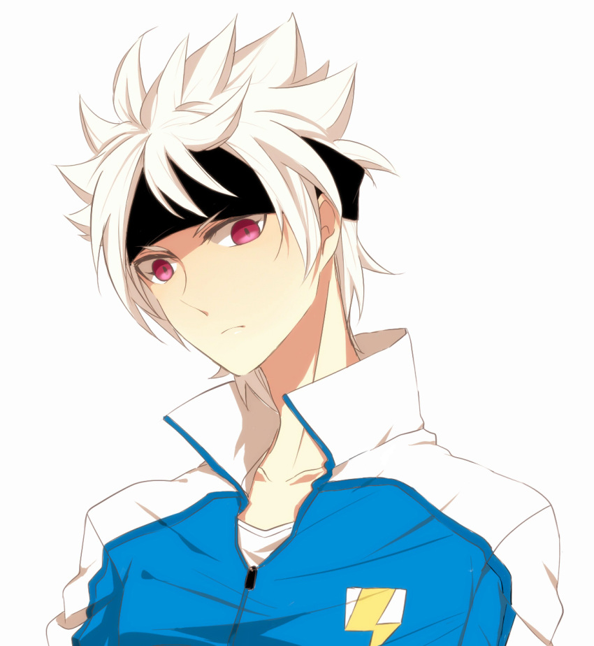 1boy, aki_(645451622), bust, earth_eleven, headband, highres, ibuki_munemasa, inazuma_eleven_(series)