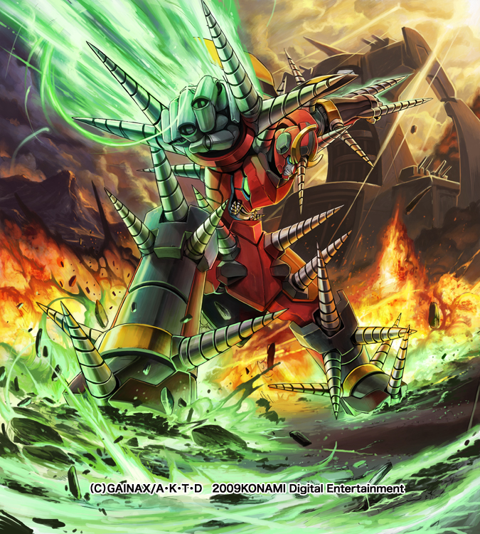 dai-gunzan, drill, gurren-lagann, mecha, molten_rock, okome_(trench), spiral_power, takayama_toshiaki
