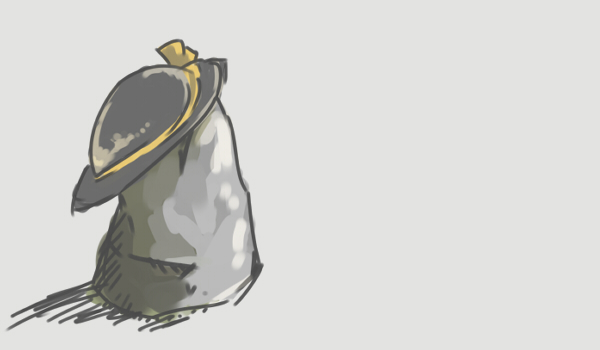 bow, focused, grey_background, hat, hat_bow, innelysion, komeiji_koishi, komeiji_koishi_(stone)