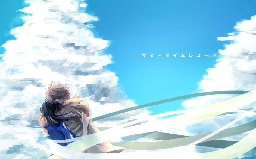 1boy, 1girl, black_hair, couple, enomoto_takane, gaga_(uremy), hetero, highres