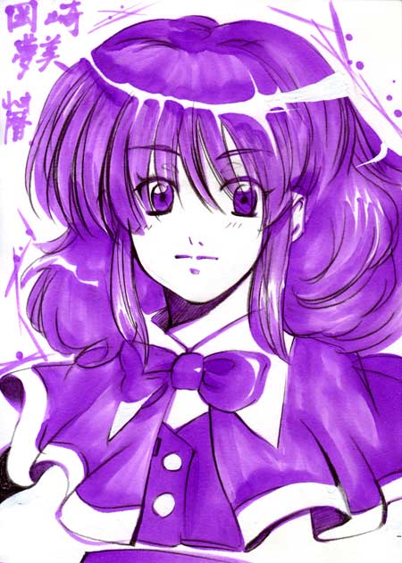 bow, hair_bow, koyomiuta, monochrome, okazaki_yumemi, ribbon, short_hair, solo
