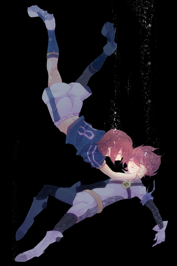 2boys, black_background, bubble, closed_eyes, dual_persona, gloves, inazuma_eleven, inazuma_eleven_(series)