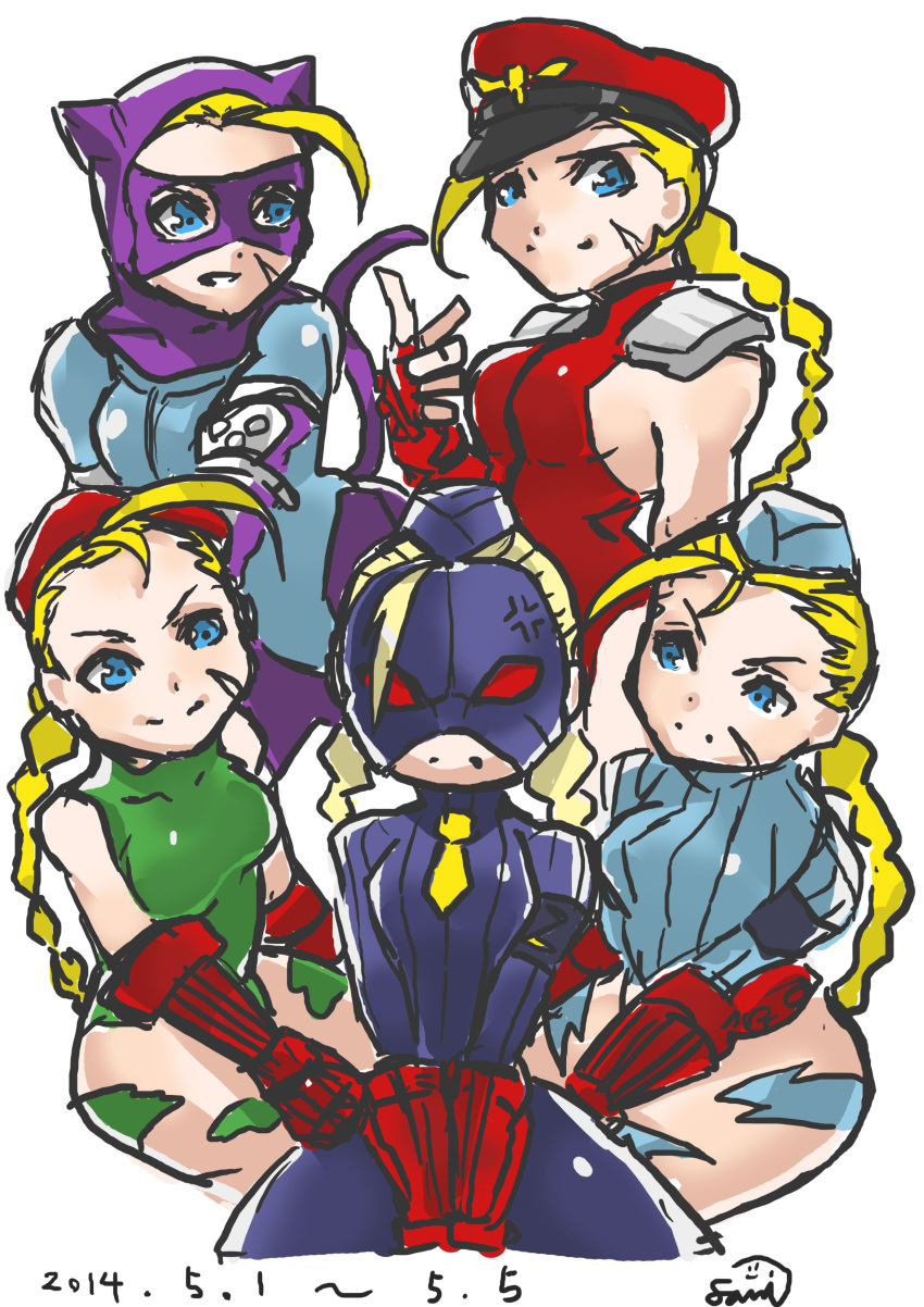 5girls, absurdres, ahoge, alternate_costume, anger_vein, animal_ears, animal_hood, armband