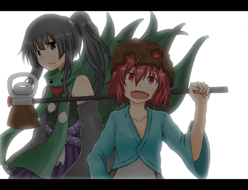 adagumo_no_yaorochi, androgynous, apron, backlighting, black_hair, detached_sleeves, grey_eyes, hakama