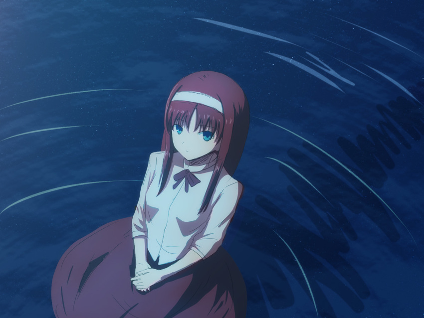 blue_eyes, hairband, long_hair, melty_blood, night, red_hair, redhead, skirt, tohno_akiha, toono_akiha, tsukihime, type-moon, vermillion_akiha, yasuko, yasuko_(yg)