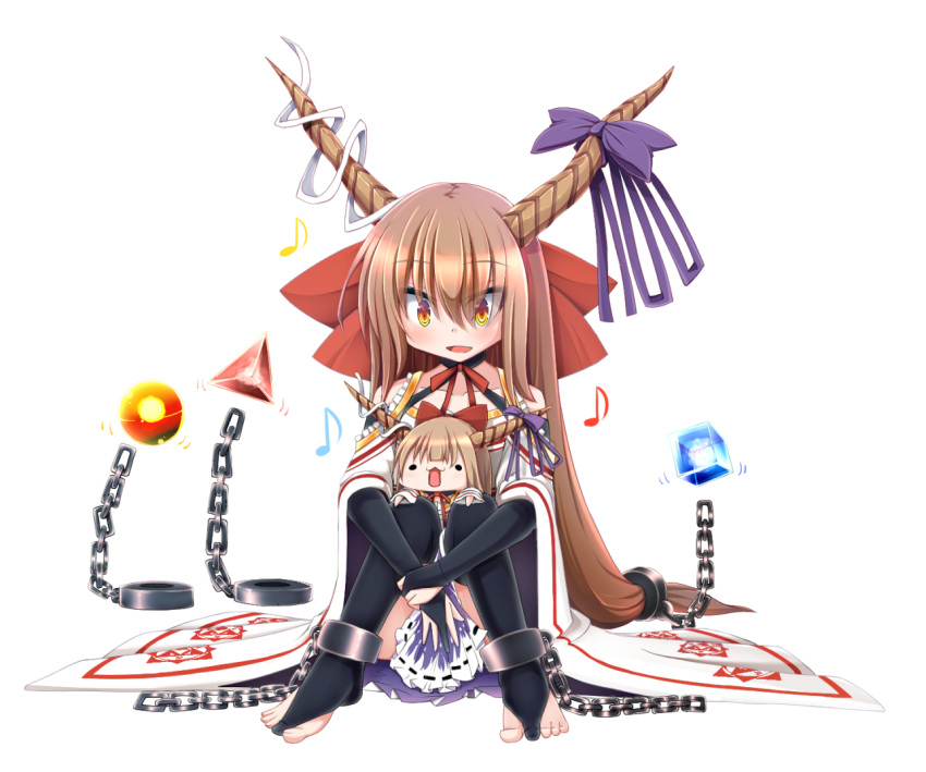 >:d, 1girl, :d, alternate_costume, bow, brown_eyes, brown_hair, chibi