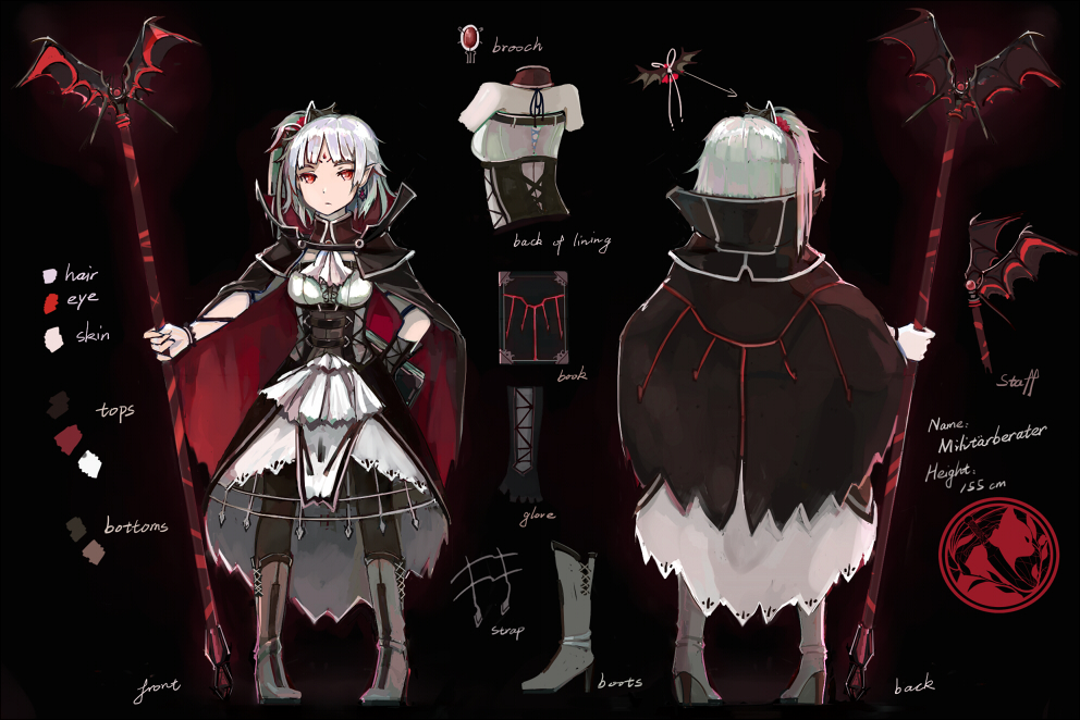 1girl, hand_on_hip, looking_at_viewer, pixiv_fantasia, pixiv_fantasia_fallen_kings, red_eyes, short_hair, solo