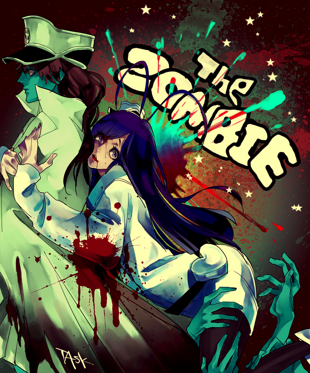 androgynous, antenna_hair, bambietta_basterbine, black_hair, bleach, giselle_gewelle, hat, highres