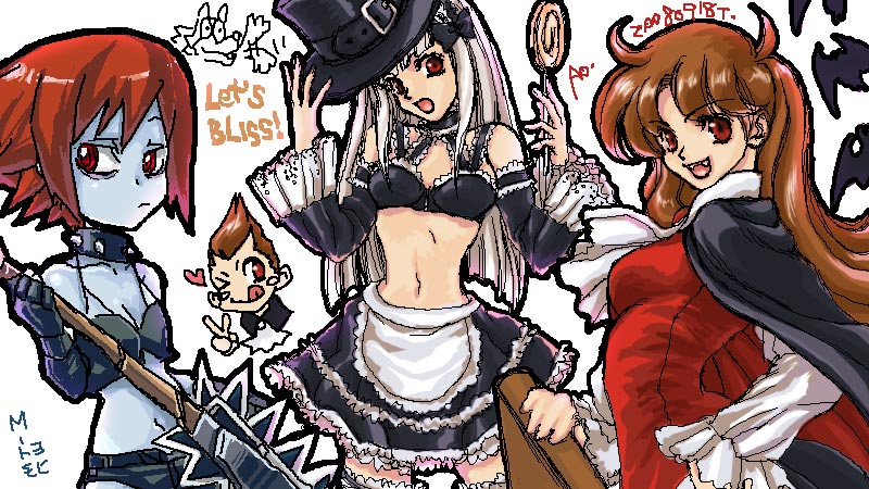 bat, capcom, chibi, darkstalkers, demitri_maximoff, ingrid, lord_raptor, midnight_bliss