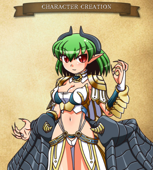 1girl, armor, bikini, breasts, cleavage, demon_girl, demon_horns, demon_wings