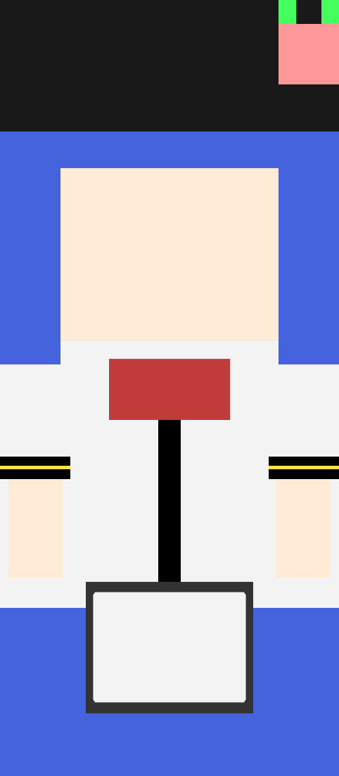 1girl, abstract, black_hat, blue_dress, blue_hair, bow, dress, facing_viewer, food, fruit, hat, hinanawi_tenshi, kagitsune_torii, minimalism, neck_ribbon, peach, red_bow, ribbon, shirt, solo, touhou, white_shirt