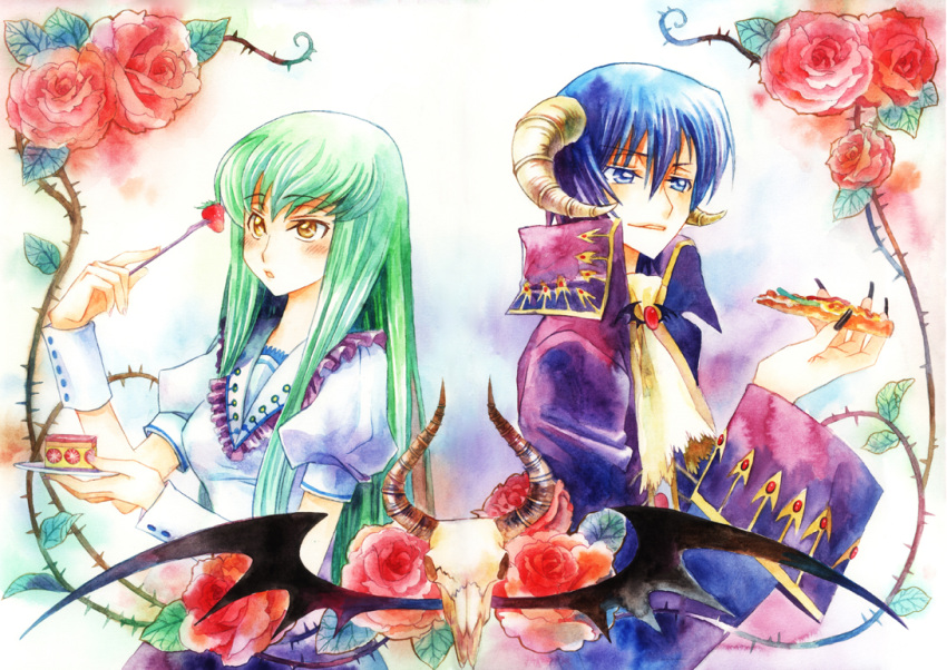 c.c., cake, cc, code_geass, fingernails, flower, food, fruit