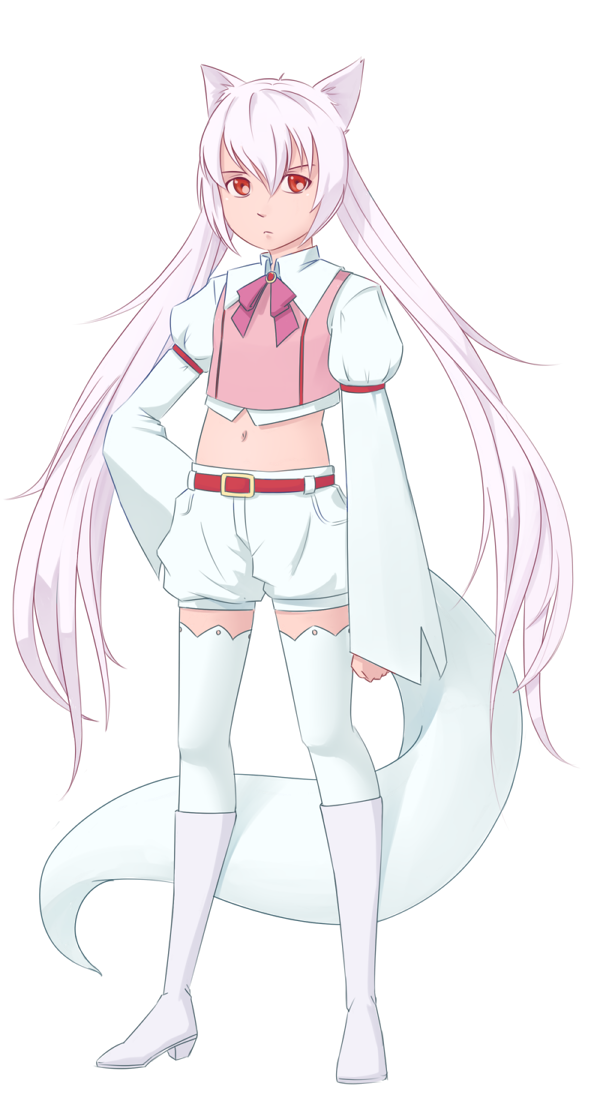 androgynous, animal_ears, belt, boots, bow, brooch, flat_chest, jewelry