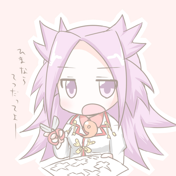1girl, chibi, ibuki_(clover_club), japanese_clothes, jun'you_(kantai_collection), kantai_collection, long_hair, looking_at_viewer