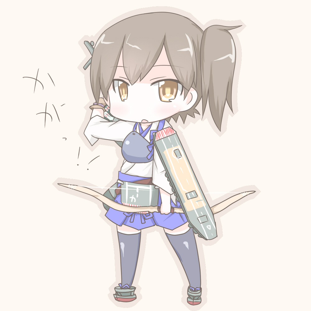 1girl, armor, arrow, bow_(weapon), brown_eyes, brown_hair, chibi, gloves